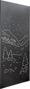 Nouvel, Paravent Montagna anthrazit, Nouvel Paravent Montagna Anthrazit | 200 × 100 cm