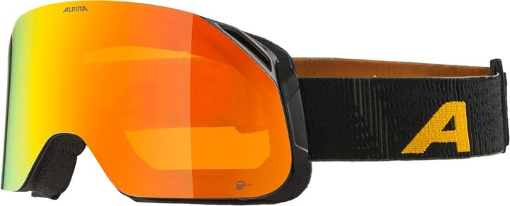 Alpina, Alpina Blackcomb Q-Lite Skibrille, Alpina Skibrille Blackcomb Q-Lite - Black-Yellow Matt/Orange S2