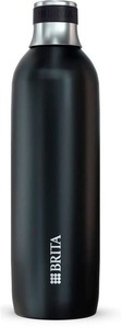 Brita, Brita Edelstahlflasche schwarz für sodaTRIO Wassersprudler (1l), BRITA Wassersprudler Flasche »SodaTrio 1 l Schwarz«