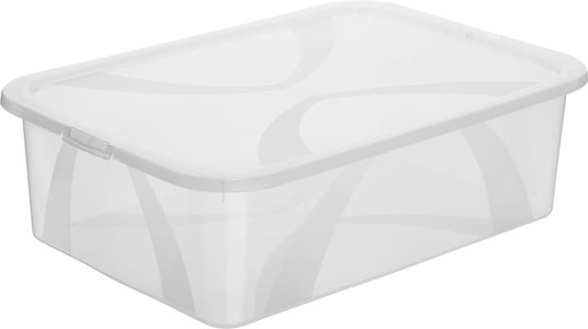 Rotho, ROTHO - Aufbewahrungsbox ARCO - Kunststoff - transparent - 39.2/51.7/16.6 cm, Rotho Arco Aufbewahrungsbox 29l mit Deckel, Kunststoff (PP) BPA-frei, transparent