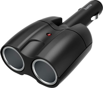HAMA, HAMA 00223403 - Ladegerät (Schwarz), HAMA 223403, 12V Car Power Divider/Plug - 2-fach-Verteiler für Zigarettenanzünderbuchse (Schwarz)