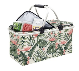 Wenko, WENKO Thermo-Einkaufskorb faltbar Blätter Einkaufskorb, WENKO Thermo-Einkaufskorb Kühltasche