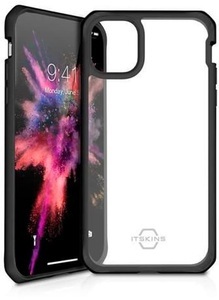 Apple, ITSkins - iPhone 11 Hybrid Solid Schutz Hardcase Hülle (Fallschutz 2 Meter) - Transparent / Schwarz, 