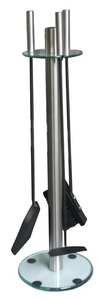 Alpertec, Alpertec Kamingarnitur 3-teilig, Edelstahl, 