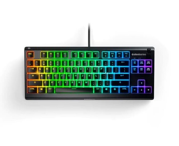 Steelseries, Steelseries Apex 3 TKL Kabelgebunden Gaming-Tastatur Beleuchtet Deutsch, QWERTZ Schwarz, STEELSERIES APEX 3 TKL (DE Layout), Gaming Tastatur, Kabelgebunden, Schwarz