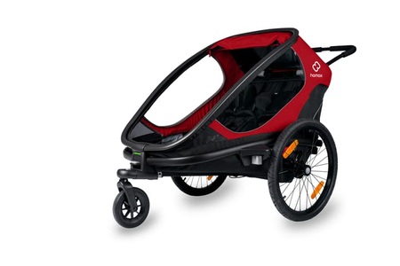 Hamax, Hamax Outback '2 in 1' Veloanhänger dunkelrot, Hamax Outback 2-Sitzer