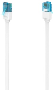 HAMA, Hama Netzwerkkabel CAT-6a 10 Gbit/s U/utp flach 15 00 m, HAMA 200687 - Netzwerkkabel, 15 m, Cat-6A, 10 Gbit/s, Weiss