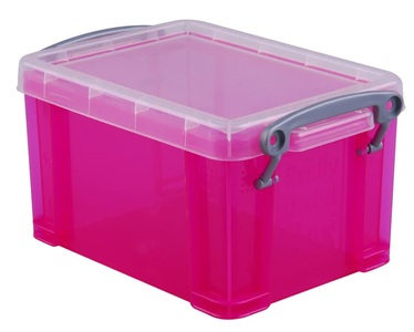 Really Useful Box, Really Useful Box Ordnungsbox 0.7L, Usefulbox Kunststoffbox, 0,7lt, transparent pink, 68501718