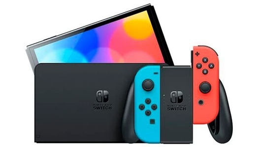 Nintendo, Switch (OLED-Modell) - Spielekonsole - Neon-Blau/Neon-Rot/Schwarz, Switch (OLED-Modell) - Spielekonsole - Neon-Blau/Neon-Rot/Schwarz