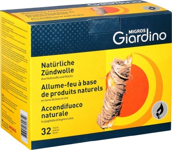 Giardino, Giardino Natürliche Zündwolle 32 Stück, Migros Giardino Natürliche Zündwolle