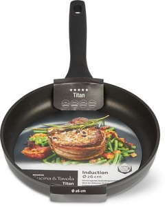 Cucina & Tavola, BRATPFANNE FLACH 26CM TITAN INDUKTION, 