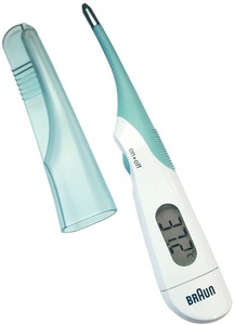Braun, Braun Prt1000 - Digitale Fieberthermometer (Weiß/Grün), BRAUN Digital Thermometer PRT 1000 (1 Stk)