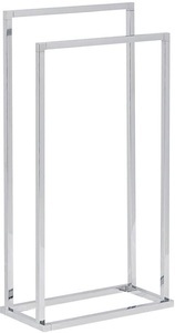 Beliani, Beliani Handtuchständer Stahl silber 45 x 85 cm freistehend 2 Arme RECREO, 