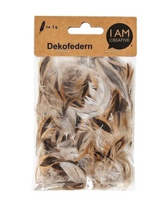 undefined, Dekofedern, Federn für Dekorationen und zum Basteln, Naturtöne, 5 - 8 cm, ca. 3 g, 