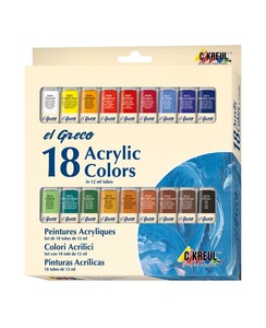 XXXLutz, XXXLutz Acrylfarbenset , 28251 , Blau, Braun, Gelb, Grün, Orange, Rot, Schwarz, weiss, Buchefarben, Honig, Hellblau, Dunkelblau, Dunkelbraun, Dunkelgrün, Dunkelrot, Hellgrün, Weinrot, Mooreichefarben , 19.2x21.7x23 cm , 0071400196, C.Kreul EL GRECO - 18er-Acrylfarbenset Acrylfarben Set