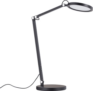 Fabas Luce, LED-Schreibtischleuchte Regina mit Dimmer, schwarz, LED-Schreibtischleuchte Regina mit Dimmer, schwarz