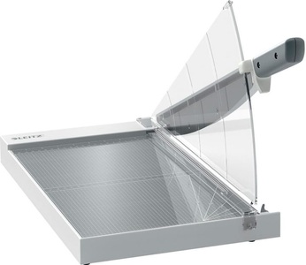 Leitz, Leitz Hebelschneidmaschine, Precision, 381mm, A4+, 9021-00-00, Leitz Precision Office Hebelschneider 9021 A4+ 381 mm Edelstahl-Klinge Premium Glasarbeitsfläche EdgeGlow-Kantenlicht Grau 15 Blatt