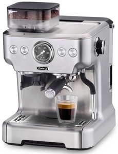 Trisa Electronics, Trisa Electronics Barista Plus Siebträgermaschine, Trisa Barista Plus Espressomaschine silber