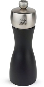 Peugeot, FIDJI Pfeffermühle 15cm schwarz, PEUGEOT Salz-/Pfeffermühle »Fidji 15 cm«, Holzart: Buche (Frankreich)