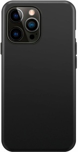 Xqisit, XQISIT - iPhone 14 Pro MagSafe Antibakterielle Silikon Case Hülle (50439) - Schwarz, 