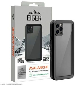 EIGER, Eiger - iPhone 13 Pro Max Avalanche Case Wasserfeste Outdoor Schutz Hülle IP68 (EGCA00323) - Schwarz, 
