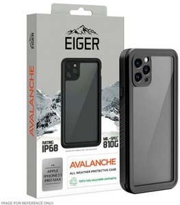 EIGER, Eiger - iPhone 13 Pro Max Avalanche Case Wasserfeste Outdoor Schutz Hülle IP68 (EGCA00323) - Schwarz, 