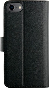 Apple, XQISIT - iPhone SE (2020) / 8 / 7 / 6S Slim Wallet Case Leder Tasche (39026) - Schwarz, 