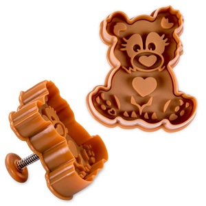 Städter, Städter Bär 6 cm braun Ausstecher, Städter Bär 6 cm Präge-Ausstecher