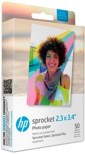 Hp, HP Sprocket HPIZL2X350 Fotodrucker Fotopapier 50 St., HP Sprocket Select 2.3x3.4 - Fotopapier (Mehrfarbig)