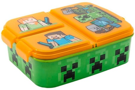 undefined, Stor - Lunchbox Minecraft - Multicolor, Stor - Minecraft Alex & Steve Lunchbox mit Fächern, One Size