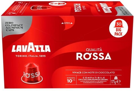Lavazza, Lavazza Qualità Rossa Kapseln Nespresso Kaffee, Lavazza Qualità Rossa Kaffee 30 Aluminium Kapseln (Nespresso®)