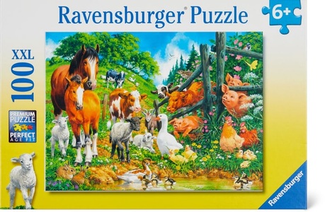 Ravensburger, Ravensburger Puzzle Versammlung, Puzzle Ravensburger Versammlung der Tiere 100 Teile XXL