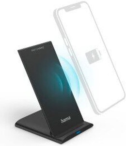 HAMA, Hama Induktions-Ladegerät 2000 mA QI-FC10S 00201684 Ausgänge Induktionslade-Standard Schwarz, Hama Wireless Charger 
