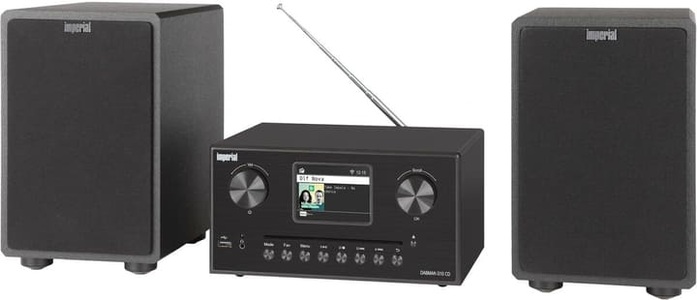IMPERIAL, Imperial DABMAN i310 CD Stereoanlage Internetradio, DAB+, UKW, CD, Bluetooth®, DLNA, NFC, Inkl. Fernbedienung,, IMPERIAL DABMAN I310 - Multifunktions-HIFI Kompaktanlage (Schwarz)