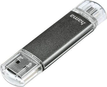 undefined, Hama Laeta Twin 128GB USB 2.0/Micro-USB Grau USB-Stick, Hama - FlashPen Laeta Twin 128GB USB 2.0 10MB/s, Grau, 128 GB