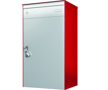 Stebler, Stebler Briefkasten mit Paketschliessfach s:box17 Feuerrot/Weissalu, 