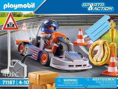 PLAYMOBIL, 71187 Racing-Kart Multicolor, Playmobil® Konstruktions-Spielset »Racing-Kart (71187), Sports & Action«, (40 St.), Made in Europe