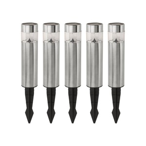 Eglo, Eglo - 5er-Set LED-Solarlampen, EGLO LED Gartenleuchte »SOLAR Set 5x Leuchten, Edelstahl«