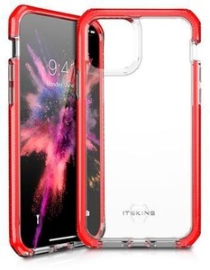 ITSKINS, Itskins Hard Cover Supreme Clear red transparent Hülle, ITSKINS - Hülle Supreme Clear Apple iPhone 11 Pro, Transparent