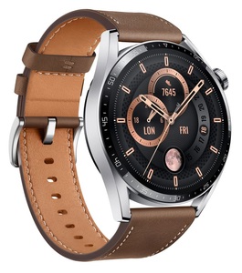 Huawei, HUAWEI WATCH GT 3 (46 mm) - Smartwatch (140-210 mm, Leder, Braun), Huawei Watch GT3 Leather Strap (46mm, Brown)