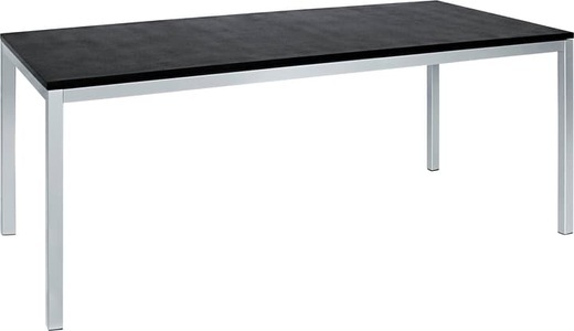undefined, LOCARNO, 160 cm, Gestell Edelstahl, Platte Granit Gartentisch, 