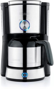 Severin, Severin KA 4845 TYPE SWITCH Kaffeemaschine Edelstahl, Schwarz Fassungsvermögen Tassen=8 Isolierkanne, SEVERIN, Filterkaffeemaschine, Severin KA4845 Filterkaffeemaschine, Produkte & Wohnen