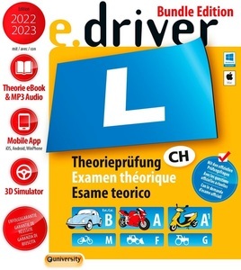 e.driver, e.driver 2022/2023 Bundle Edition (D/F/I) Physisch (Box), e-university e.driver 2022/2023 Bundle Edition Uebrige Anwender Software ? Lernsoftware