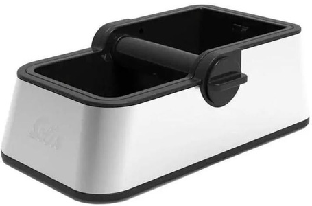 Solis, Solis Abklopfbehälter Perfetta Silber/Schwarz, Solis Perfetta Coffee Knock Box Ausklopfschale ? Kaffeebohnen ? Schwarz