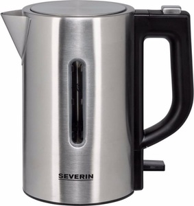 Severin, Severin WK 3647 Wasserkocher schnurlos, BPA-frei Edelstahl, Schwarz, SEVERIN, Wasserkocher, Severin WK3647 Wasserkocher, Produkte & Wohnen
