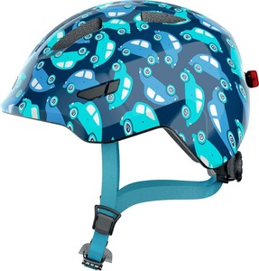 ABUS, Abus Smiley 3.0 Led - Fahrradhelm - Kind Blue Car S, Abus Smiley 3.0 Led - Fahrradhelm - Kind Blue Car S (45 - 50 cm)