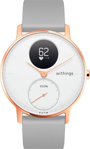 Nokia, Nokia Steel HR (36 mm) Rose Gold / Grey Silicone Wristband Special Edition, 