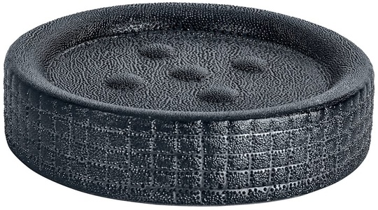 Wenko, WENKO Seifenschale POLARIS JET, Wenko Seifenschale Polaris JET Anthrazit | ? 11 cm