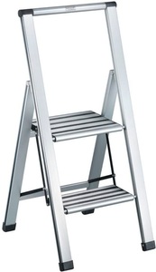Technocraft, Technocraft - Alu-Klappleiter, 2 Stufen neu 2020, technocraft Alu-Klappleiter - Grau -