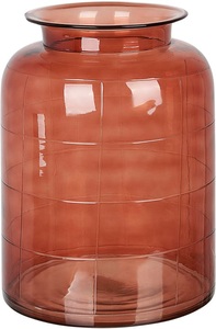 Beliani, Beliani Blumenvase Glas goldbraun 35 cm VINDALOO Vase, Beliani - Blumenvase aus Glas Modern VINDALOO, One Size, Camel